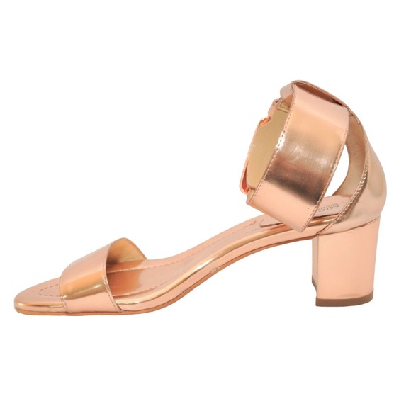 Michael Kors Lena Flex Mid Heel Pump Sandal Rose Gold Specchio 6 New - Picture 4 of 8